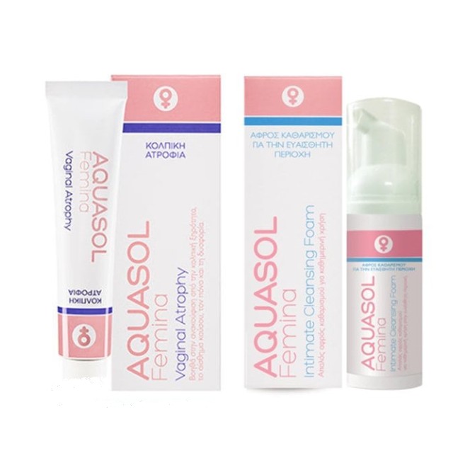 Aquasol Femina Πακέτο Vaginal Atrophy 30ml & Δώρο Intimate Cleansing Foam 40ml