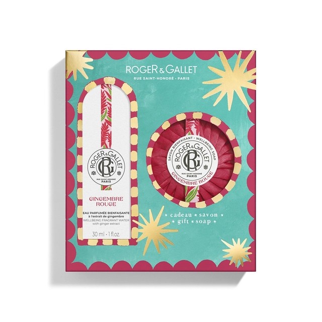 Roger & Gallet Πακέτο Gingembre Rouge Eau Parfumee 30ml & Μπάρα Σαπουνιού 100g