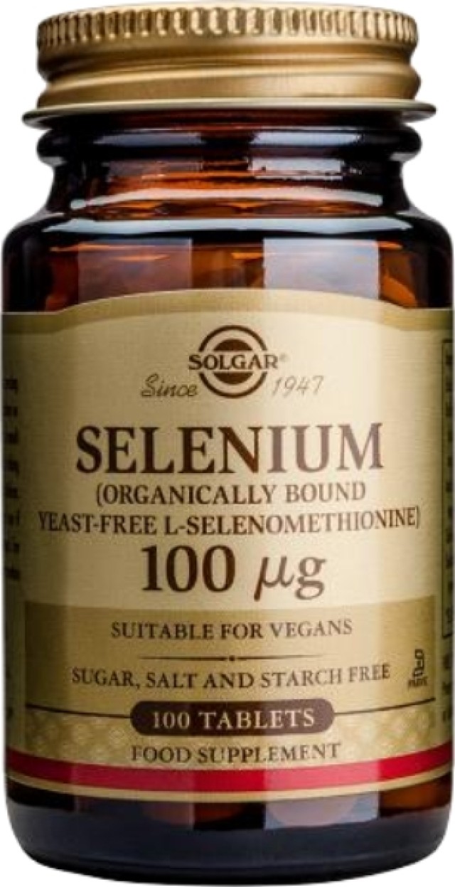 Solgar Selenium 100μg, Συμπλήρωμα με Σελήνιο 100 Tablets