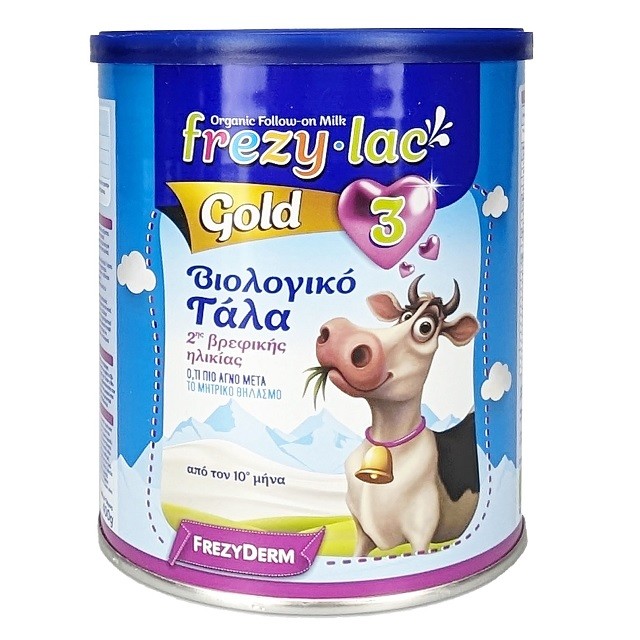 Frezyderm Frezylac Gold 3 Αγελαδινό Βιολογικό Γάλα 3ης Ηλικίας Από Τον 10ο Μήνα, 400gr