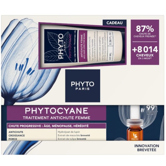 Phyto Πακέτο Phytocyane Women Progressive Ampoules 12x5ml & Δώρο Shampoo 100ml