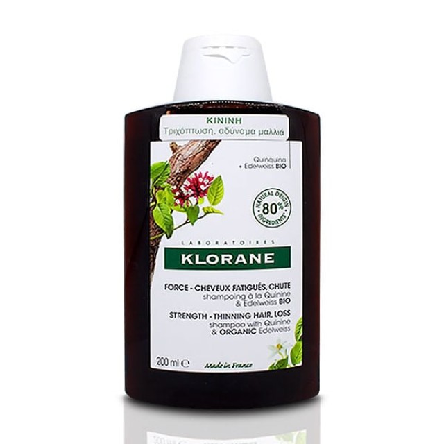 KLORANE Quinine Shampoo, Σαμπουάν με Κινίνη κατά της Τριχόπτωσης, 200ml