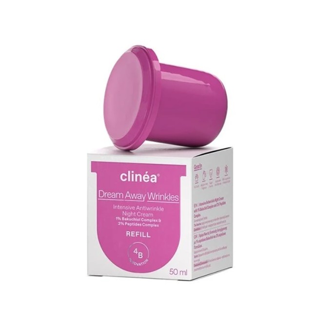 Clinea Dream Away Wrinkles Refill Ανταλλακτικό Κρέμας Προσώπου Νυκτός 50ml