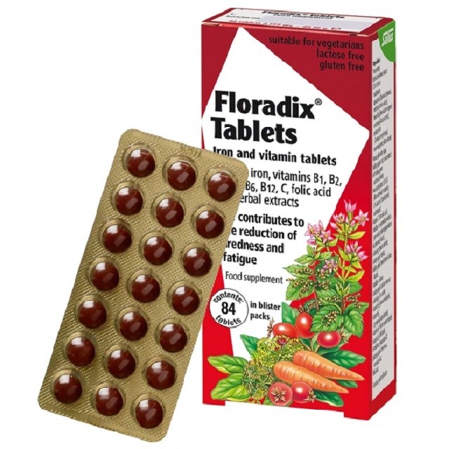 Power Health Floradix Tablets Συμπλήρωμα Διατροφής Σιδήρου & Βιταμινών, 84 Ταμπλέτες