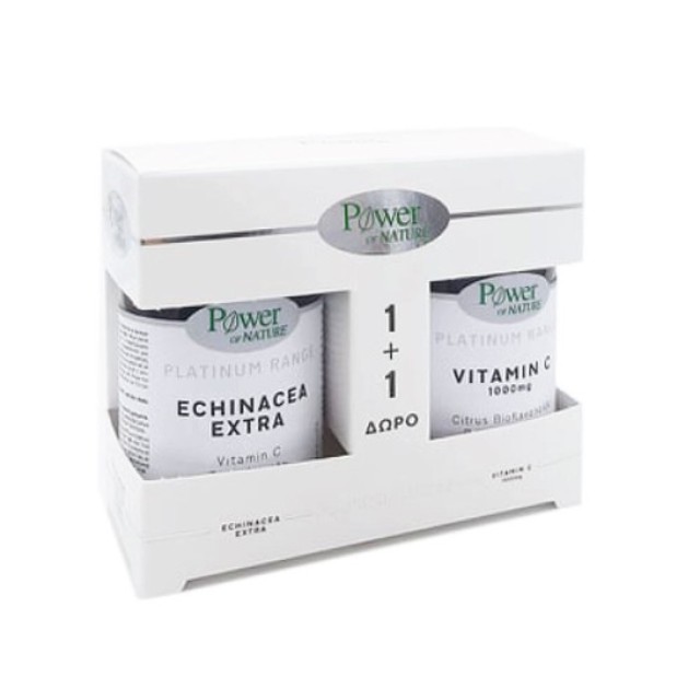 Power Of Nature Platinum Range Echinacea Extra 30 κάψουλες & Vitamin C 1000mg 20 ταμπλέτες