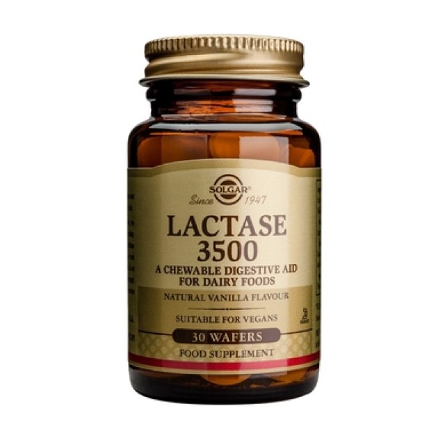 Solgar Lactase 3500 Συμπλήρωμα Διατροφής Ένζυμο Λακτάσης Ιδανικό σε Περιπτώσεις Δυσανεξία στη Λακτόζη, 30 chew.tabs