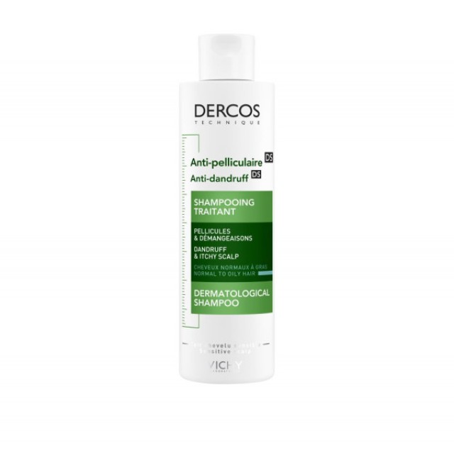 Vichy Dercos Anti-Dandruff DS Shampoo for Normal to Oily Hair, Αντιπυτιριδικό σαμπουάν για Κανονικά-Λιπαρά Μαλλιά, 200ml
