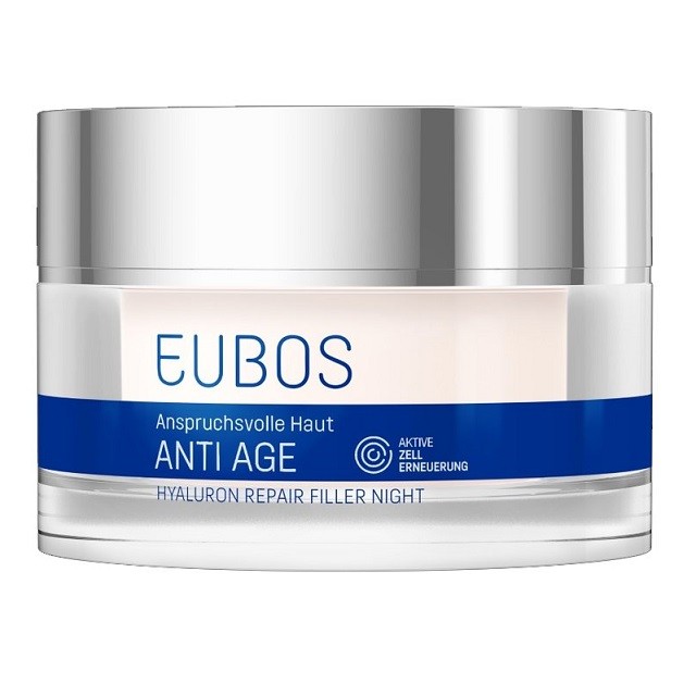 Eubos Dermanding Skin Anti Age Hyaluron Repair Filler Night Cream Κρέμα Νυκτός Με Υαλουρονικό Οξύ, 50ml