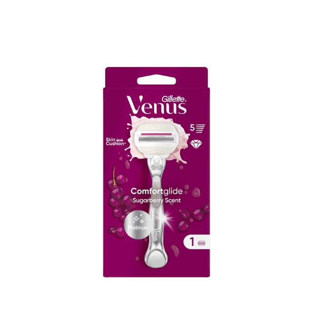 Procter & Gamble Gillette Venus ComfortGlide Sugarberry Scent Μηχανή Ξυρίσματος 1τμχ & Ανταλλακτική Κεφαλή 1τμχ
