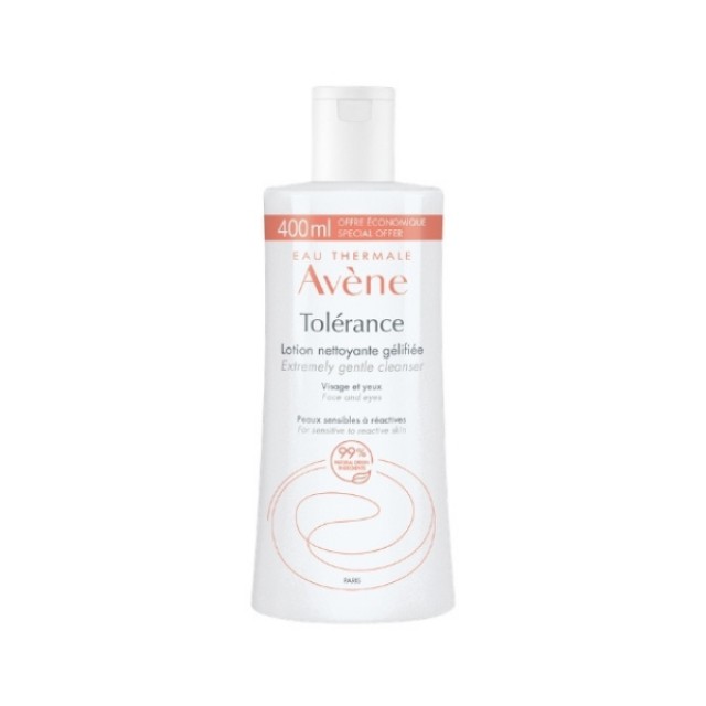 Avene Tolerance Lotion Nettoyante Gelifiee Λοσιόν Μακιγιάζ Καθαρισμού για Αντιδραστικό Ευαίσθητο Δέρμα, 400ml