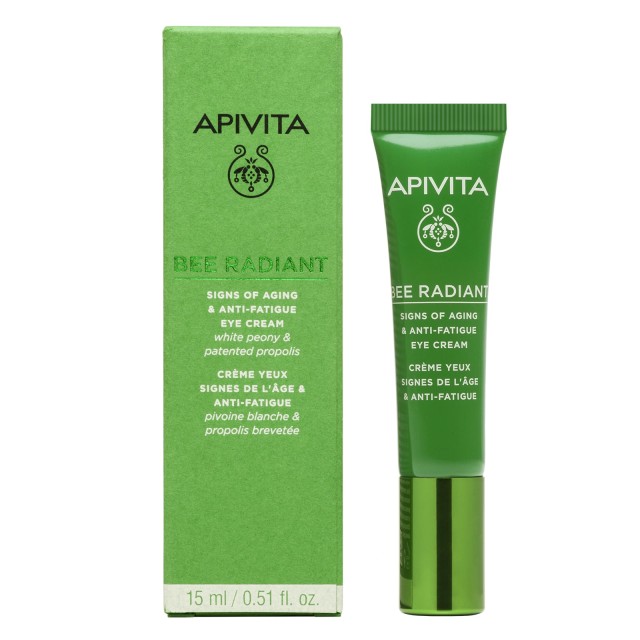 Apivita Bee Radiant Eye Cream Κρέμα Ματιών για Ξεκούραστη Όψη 15ml
