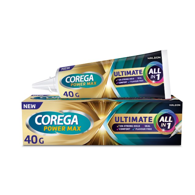 Corega Power Max Ultimate All in 1 Στερεωτική Κρέμα Τεχνητής Οδοντοστοιχίας 40gr