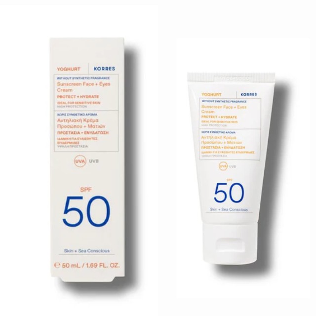 Korres Yoghurt Sunscreen Αντηλιακή Κρέμα Προσώπου & Ματιών SPF50 50ml