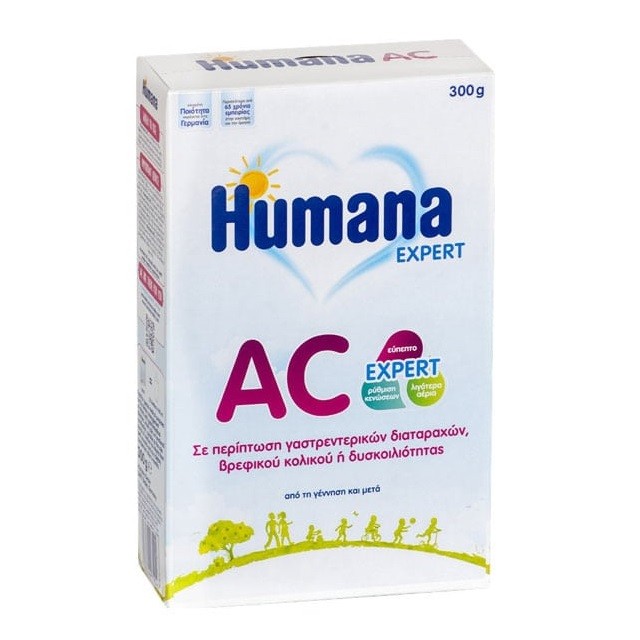 Humana AC Expert Γάλα Κατά Των Γαστρεντερικών Διαταραχών & Κολικών Για Ηλικίες 0+, 300gr