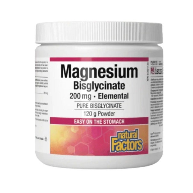 Natural Factors Magnesium Bisglycinate 200mg Powder 120g