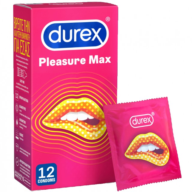 DUREX Pleasuremax Προφυλακτικά με Ραβδώσεις & Κουκκίδες 12τμχ