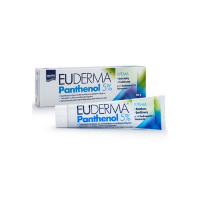 INTERMED Euderma Panthenol 5% Cream, Ενυδατική Kρέμα Aνάπλασης, 100g