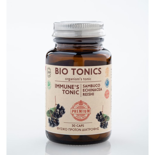 Bio Tonics Immune’s Tonic για Ενίσχυση της Άμυνας του Οργανισμού, Φυσικό Προϊόν Διατροφής, 30caps