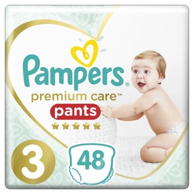 Pampers Premium Care Pants Πάνες Βρακάκι No3 (6-11Kg), 48τμχ