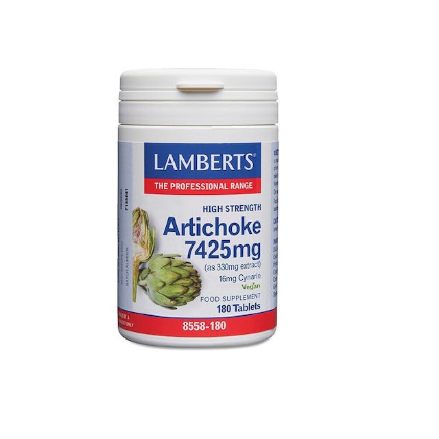 LAMBERTS Artichoke 7425mg Συμπλήρωμα Με Εκχύλισμα Αγκινάρας Για Την Υγεία Του Εντέρου (8558-180), 180 ταμπλέτες