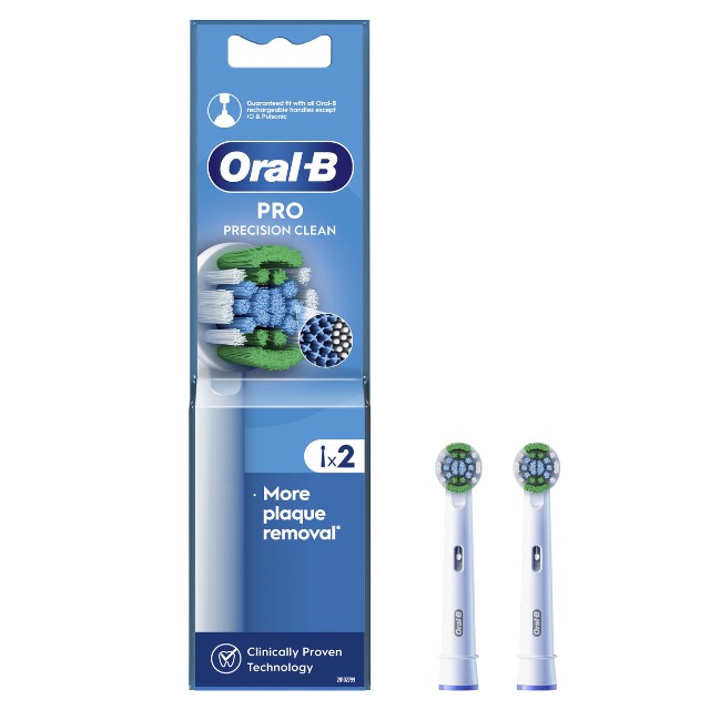 Procter & Gamble Oral-B Ανταλλακτικές Κεφαλές Pro Precision Clean Ηλεκτρικής Οδοντόβουρτσας 2τμχ