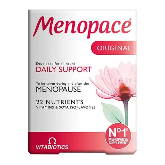 Vitabiotics Menopace Original Συμπλήρωμα Διατροφής Για Τα Συμπτώματα Της Εμμηνόπαυσης, 30 ταμπλέτες