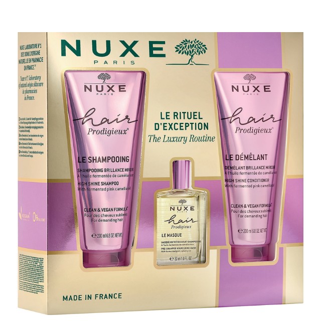 Nuxe Πακέτο Hair Prodigieux High Shine Shampoo 200ml & Conditioner 200ml & Μάσκα Θρέψης 30ml