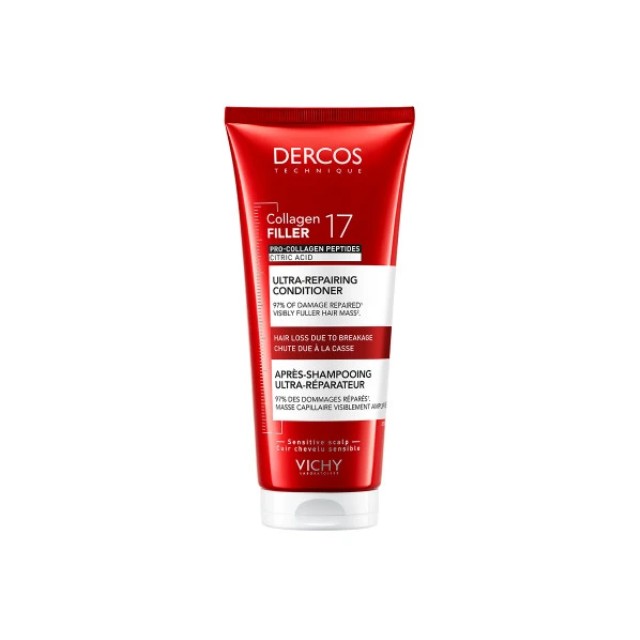 Vichy Dercos Collagen 17 Filler Conditioner Κρέμα για Δράση κατά της Τριχόπτωσης των Μαλλιών 200ml
