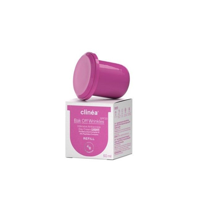 Clinea Bak Off Wrinkles Light SPF20 Refill Ανταλλακτικό Κρέμα Ημέρας 50ml
