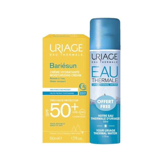 URIAGE Bariesun Promo Light Texture Cream SPF50  Αντηλιακή Κρέμα Ελαφριάς Υφής 50ml & Δώρο Eau Thermal 50ml