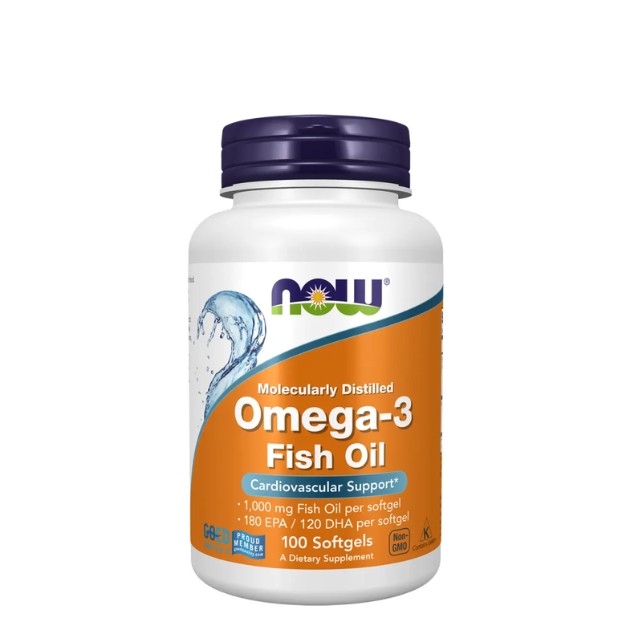 Now Foods Omega-3 1000mg 100 Μαλακές Κάψουλες