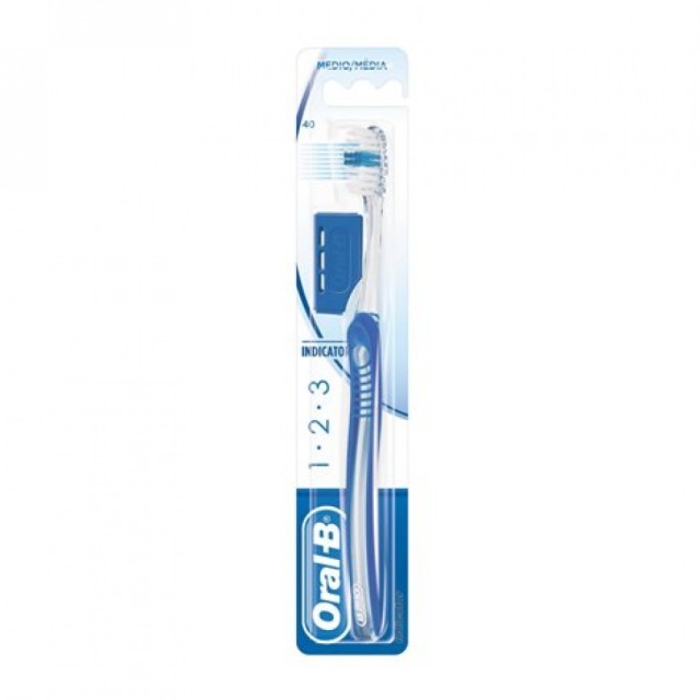 Oral-B Οδοντόβουρτσα Indicator 1-2-3 35mm, 1τμχ Μπλε