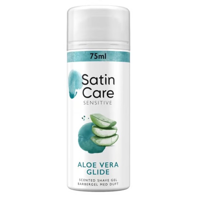 Gillette Satin Care Sensitive Shave Gel Aloe Vera Glide Αφρός Ξυρίσματος 75ml