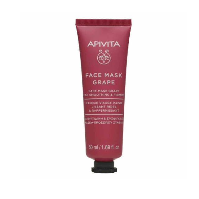 Apivita Face Mask Grape Μάσκα Προσώπου Αντιρυτιδική & Συσφιγκτική Με Σταφύλι 50ml