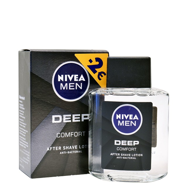 NIVEA Men Deep Comfort After Shave Lotion Anti-Bacterial Για Γρήγορη Επανόρθωση Της Επιδερμίδας Μετά Το Ξύρισμα, 100ml