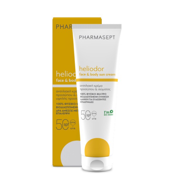 PHARMASEPT Heliodor Face & Body Sun Cream SPF50, Αντηλιακή Κρέμα Προσώπου & Σώματος 150ml