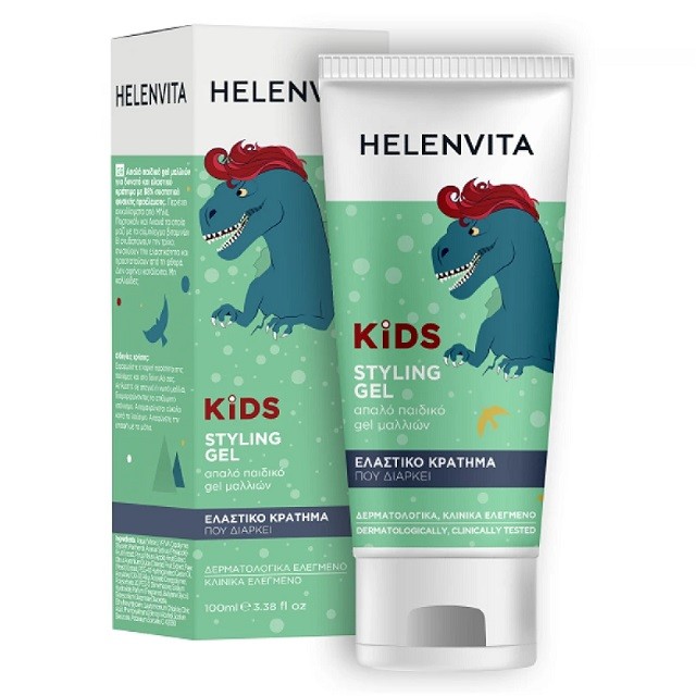 Helenvita Kids Dino Hair Styling Gel Απαλό Παιδικό Τζελ Μαλλιών, 100ml