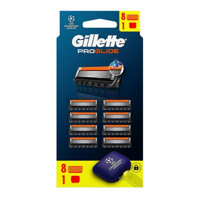 Gillette Proglide Ανταλλακτικά με 5 Λεπίδες 8τμχ & Προστατευτικό Κάλυμμα Ταξιδιού