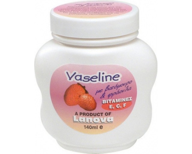 Lanova Plus Βαζελίνη με άρωμα βατόμουρο, φράουλα και βιταμίνες E,C,F, 140ml