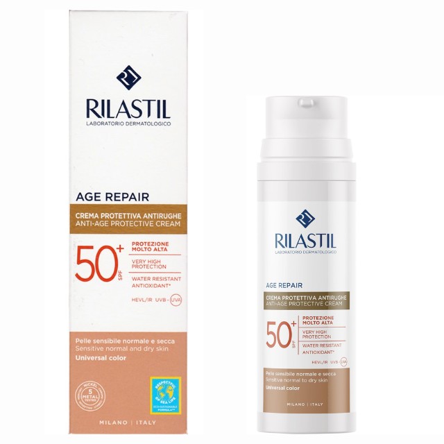 Rilastil Age Repair Anti-Age Protective Cream SPF50+ Αντηλιακή με Χρώμα 50ml