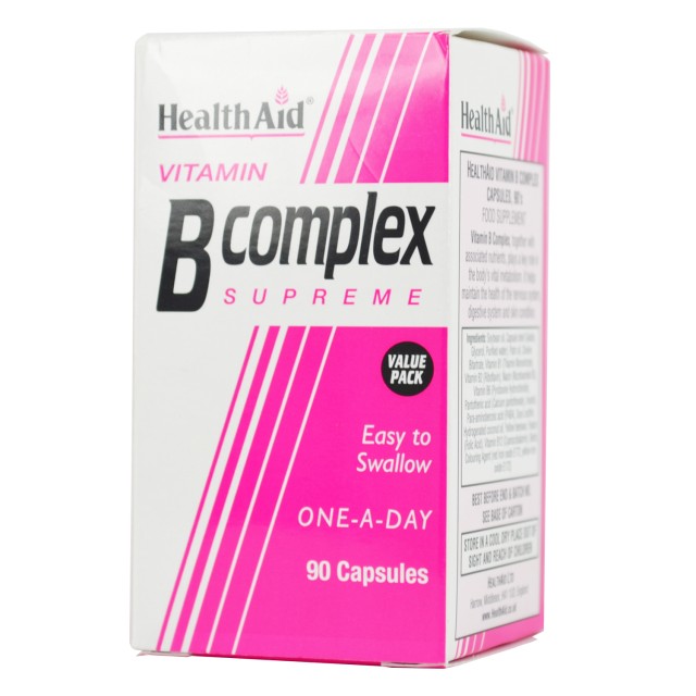 HEALTH AID Vitamin B Complex Σύμπλεγμα Βιταμινών Β, 90 caps