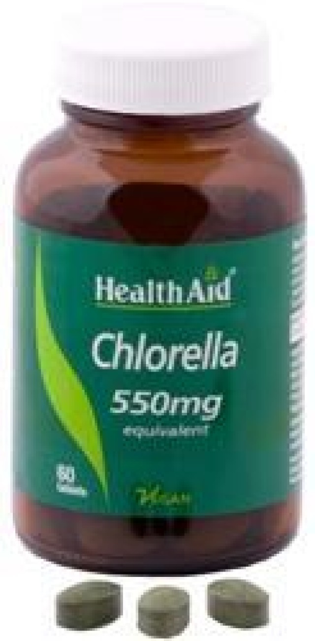 HEALTH AID Chlorella 550mg Συμπλήρωμα Διατροφής Για Το Πεπτικό Σύστημα, 60 Ταμπλέτες