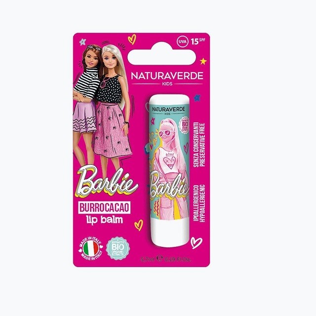 Naturaverde Kids Disney Barbie lip Balm Με Άρωμα Φράουλα & SPF15, 5,7ml