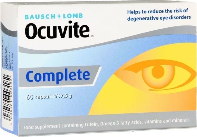 BAUSCH & LOMB Ocuvite Complete, Συμπλήρωμα για την Καλή Υγεία & την Προστασία των Ματιών, 60caps