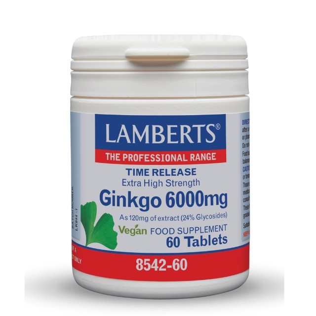 Lamberts Ginkgo 6000mg 60 Ταμπλέτες 8542-60