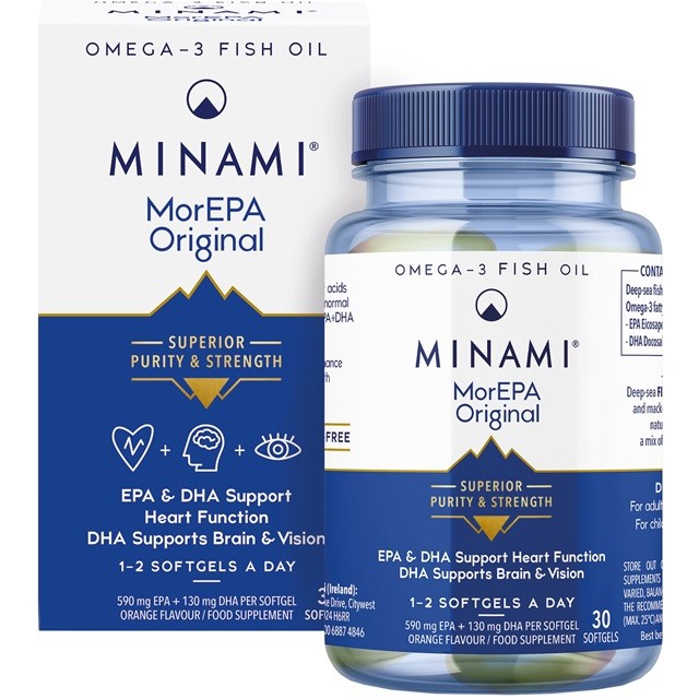 Minami MorEPA Original Omega-3 Fish Oil Συμπλήρωμα Διατροφής, 30 μαλακές κάψουλες