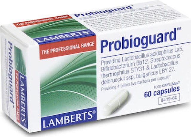 LAMBERTS Probioguard Probiotics, Προβιοτικά Για Την Εξισορρόπηση Της Εντερικής Χλωρίδας 60caps 8419-60