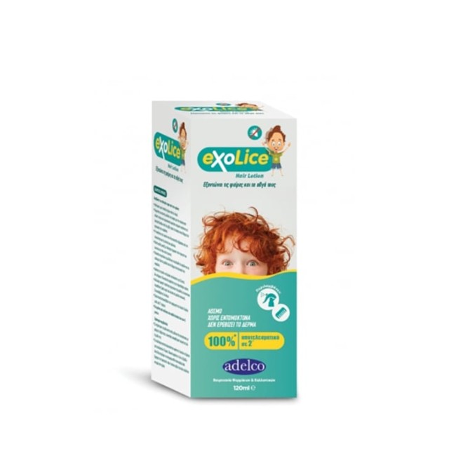 Adelco ExoLice Hair Lotion & Χτένα Αντιφθειρική Λοσιόν Αντιμετώπισης για Ψείρες & Κόνιδες 120ml