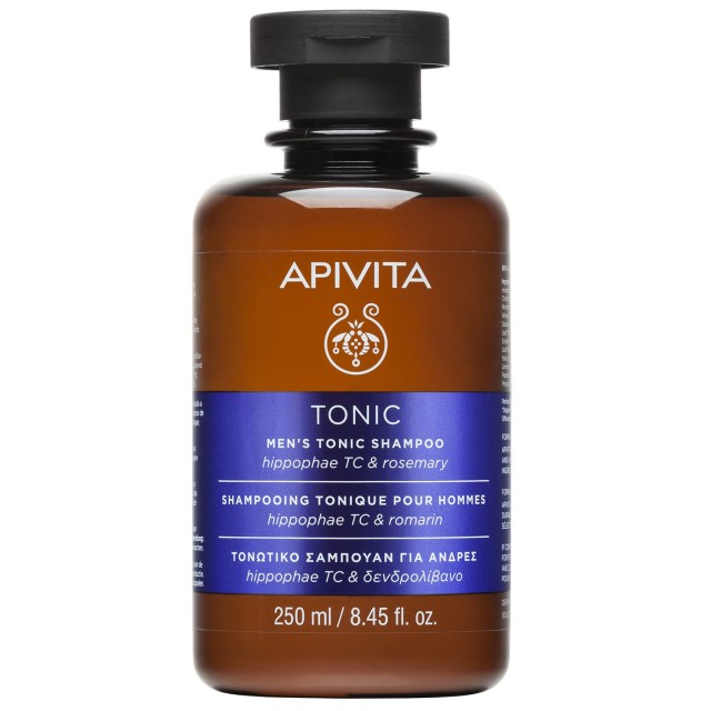 APIVITA Tonic Shampoo Mens Hippophae & Rosemary, Τονωτικό Σαμπουάν κατά της Τριχόπτωσης για Άνδρες, 250ml