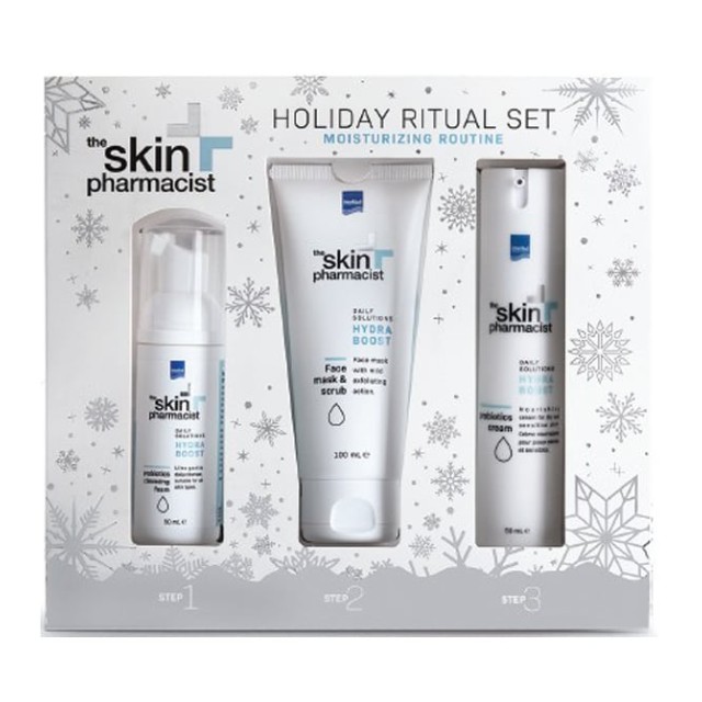 Intermed Πακέτο The Skin Pharmacist Hydraboost Αφρός Καθαρισμού 50ml & Ενυδατική Κρέμα 50ml & Scrub 100ml
